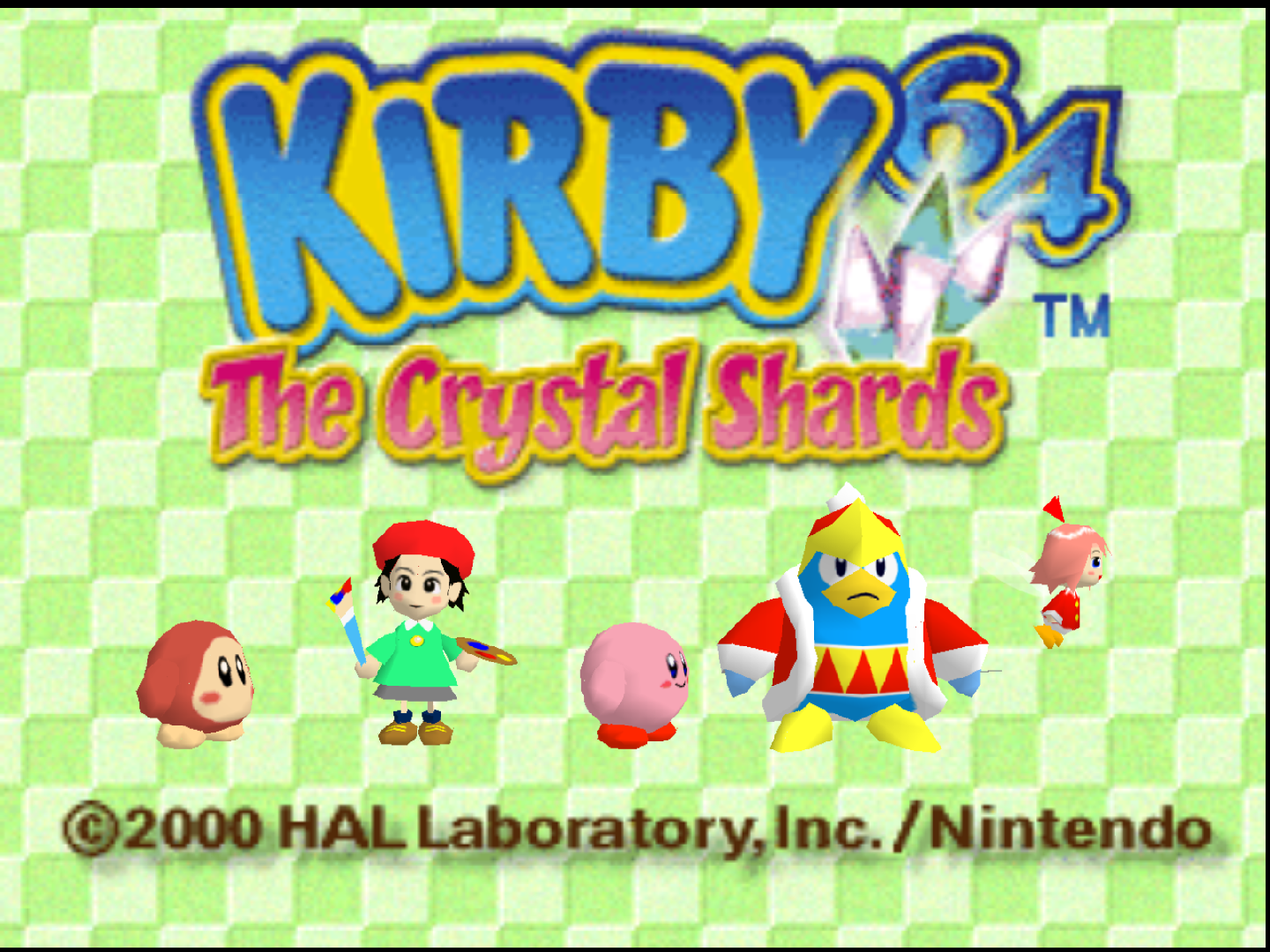 Kirby 64 title screen